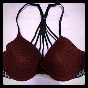 Front close straps back bra